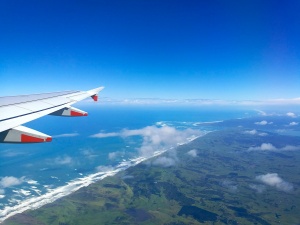 Neuseeland von oben (die Südspitze der Nordinsel)