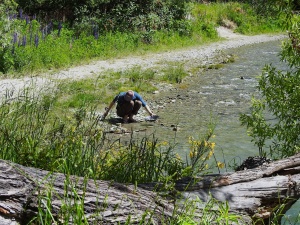 Goldwäscher am Arrow River