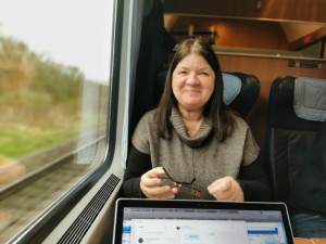 Im Zug nach Amsterdam