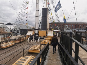 An Deck der SS Great Britain: largest passenger ship in the world from 1845 to 1853