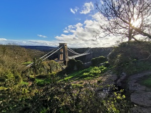 Auch ein Wahrzeichen Bristols: Clifton Suspension Bridge (Meisterwerk des Industriedesigns von Isambard Kingdom Brunel)